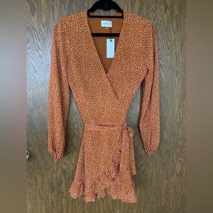 Sugar Lips womens polka dot wrap dress XS